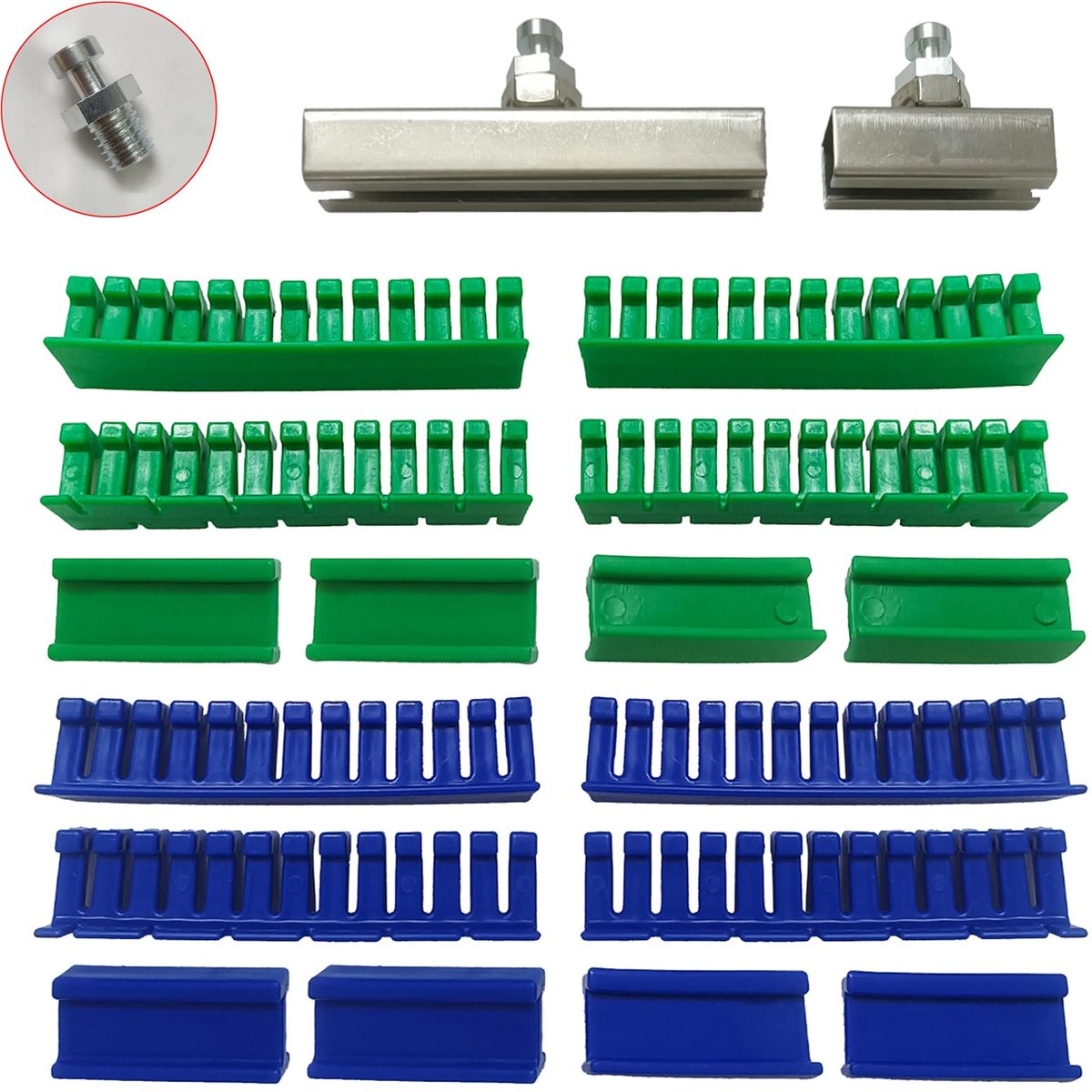 18-delige Auto Deukreparatieset - Voor Lakvrije Deukverwijdering - Met Lijmtrekkers - Blauw Groen