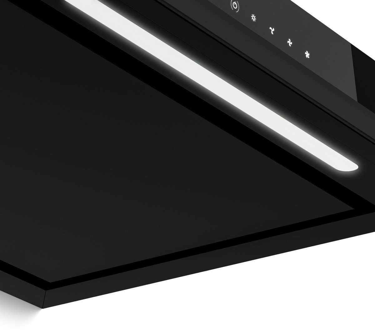 Klarstein Velaire afzuigkap 60 cm - 600 m³/u luchtstroom, A++ energieklasse, touchbediening, LED, stil, wandmontage, recirculatie en afvoer, inclusief filter, keukenafzuigkap, zwart