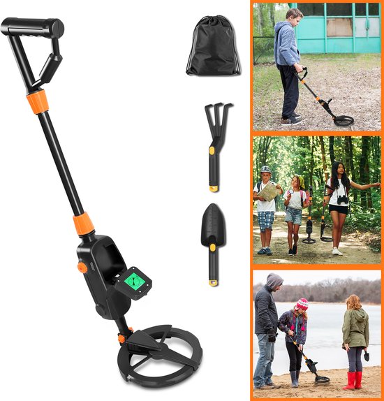 Metaaldetector voor kinderen met LCD-scherm, zeer gevoelige beginners-speurtocht buitenshuis, lichtgewicht kindermetaaldetector