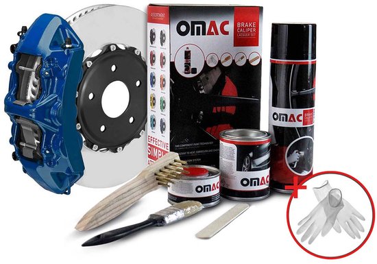 Peinture pour étriers de frein OMAC - Texas Blauw - Kit de peinture automobile - Blauw