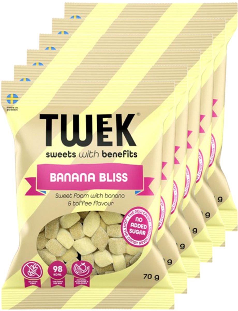 TWEEK | Sweets | Banana Bliss | 6 Stuks | 6 x 70 gram