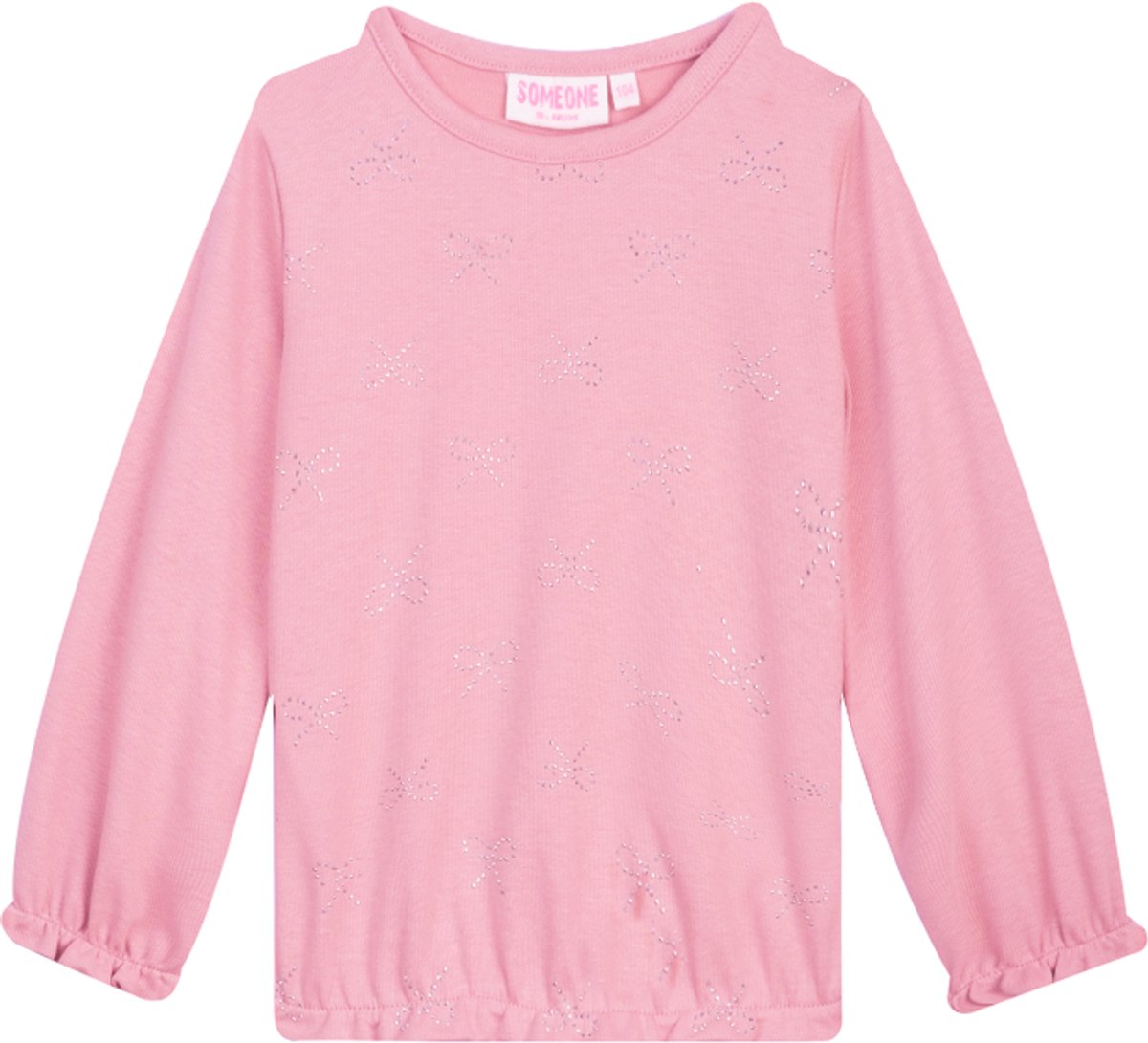 Someone winter t-shirt meisjes - licht roze - Lizanne