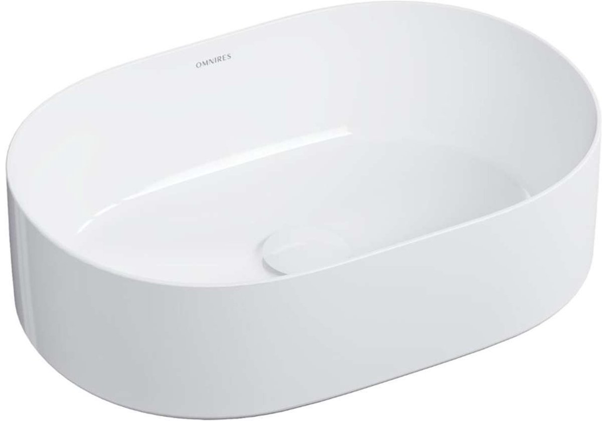 OMNIRES Mesa - Opzetwastafel, 46x32 cm, zonder overloop, wit MESA460BP