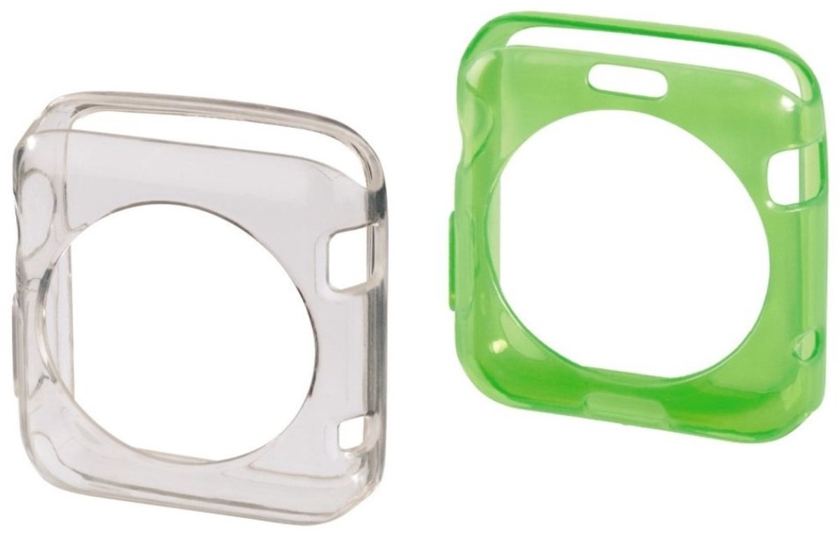 Hama Crystal cover set Apple Watch 38mm transpar&groen