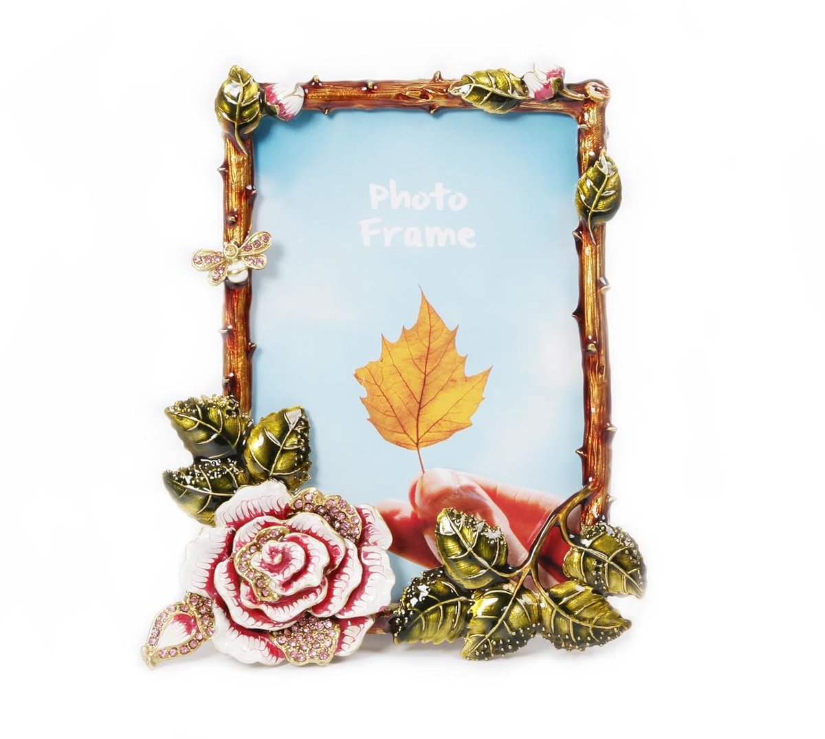 Metalen fotolijst - vintage bloemenframe - 1 stuk - 4x6 inch