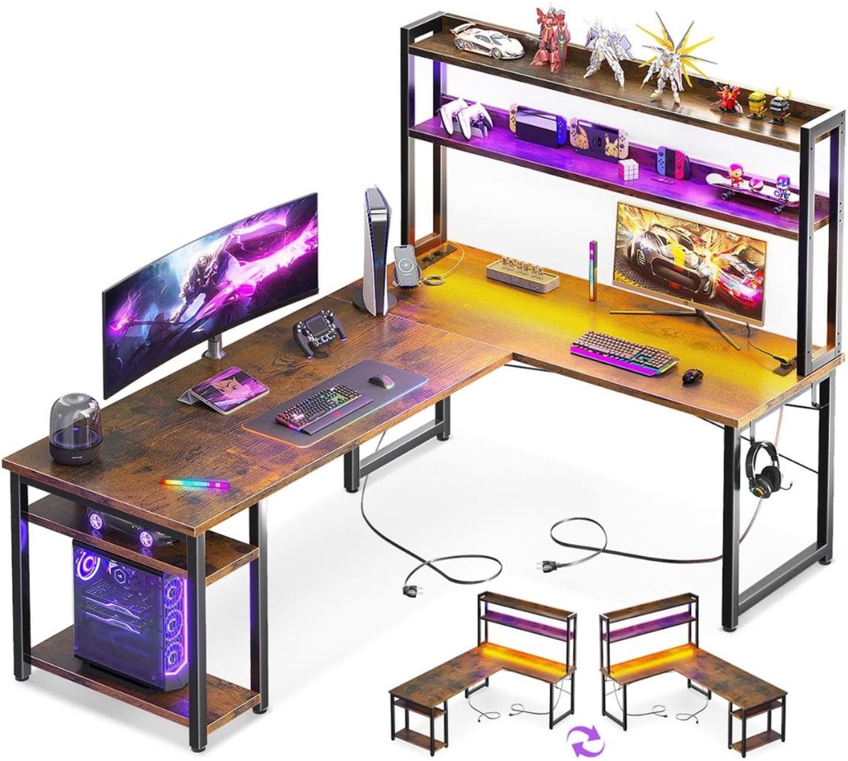 DailySupplies® Hoekbureau Gaming - Bureau L Vormig - Computer Desk