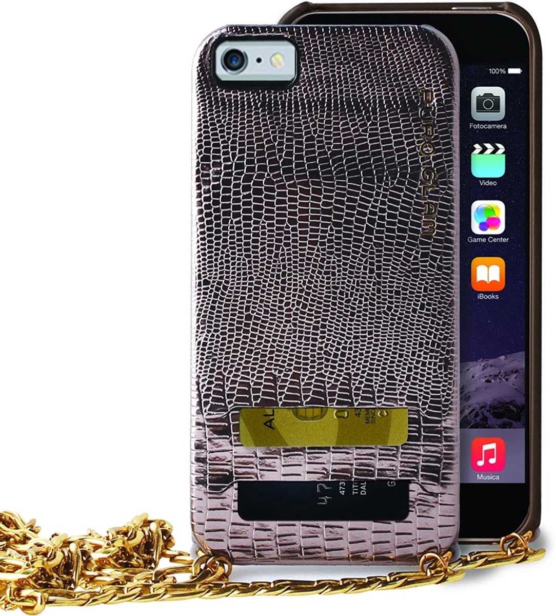 PURO PGIPC655CHAIN3 mobiele telefoon behuizingen 14 cm (5.5'') Hoes Zwart