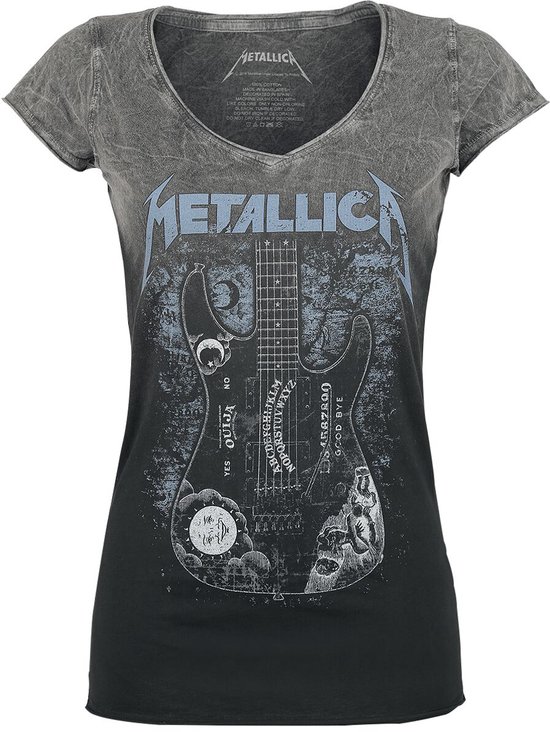 T-shirt Metallica Ouija Guitar noir-gris L en Katoen - Produits dérivés du groupe, Groupes