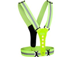 Hardloop Verlichting - Hardloopvest - Inclusief USB-C kabel - Hardloopvest Oplaadbaar - Reflecterend Hesje - Running vest - Borstlamp