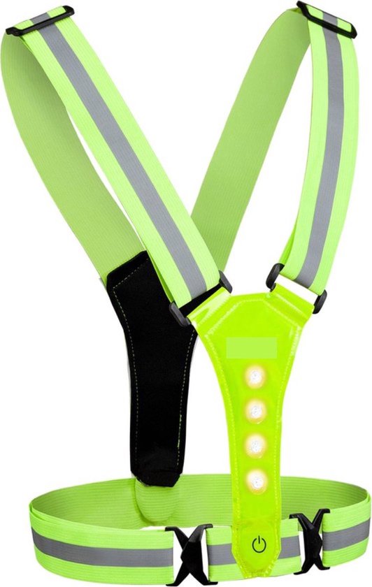 Hardloop Verlichting - Hardloopvest - Inclusief USB-C kabel - Hardloopvest Oplaadbaar - Reflecterend Hesje - Running vest - Borstlamp