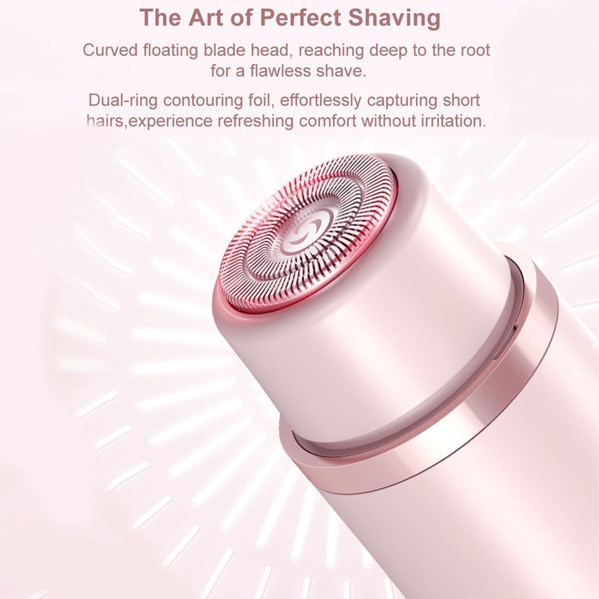 2-in-1 scheerapparaat voor dames - Elektrisch scheerapparaat met twee koppen - Waterdicht, nat en droog - Epilator - Bikinilijntrimmer - Trimmer voor dames - Roze thumbnail 6
