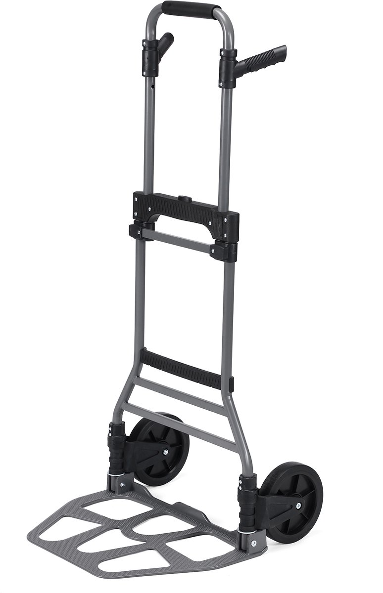 Packaway Professionele Steekwagen 130KG – Opvouwbare Transportkar voor verhuizen en dozen – Zwart