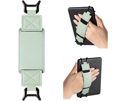 Veilige handriem voor Kindle en tablets - Veelzijdige en lichtgewicht vingergreephouder geschikt voor 6-7.5" Kindle/Kobo/Voyaga/Lenovo/Sony e-book tablet - Hoog elasticiteit, Sagegroen-1