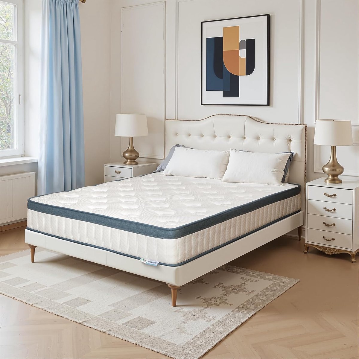 Tribesigns Pocketveringmatras - Matras 90x200 - 25cm dik - Binnenveringmatras met Gel-Traagschuim - met Oeko TEX Certificaat - 7 Zone Orthopedisch Matras - Pocketveringmatras Gemiddelde Hardheid H3 thumbnail 5