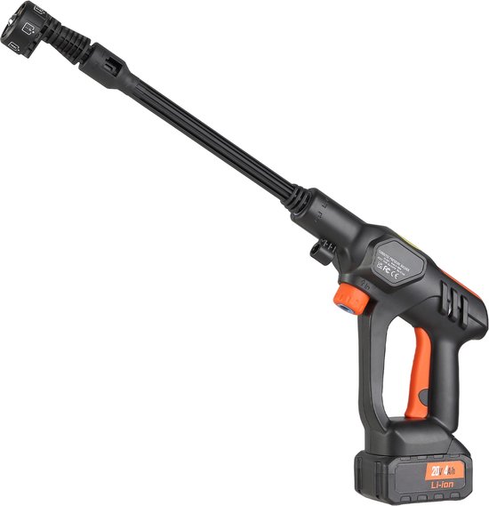 accu-hogedrukreiniger, draadloze waterdrukreiniger, spuitpistool, hogedrukreinigerpistool (250W 21V, 50bar, voor mobiele reiniging en irrigatie, 4L/min, incl. accessoires, oplader) van DeWalt — afbeelding 3
