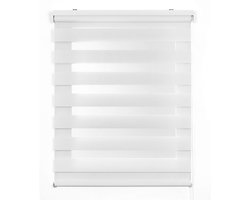 Storesdeco - Duo rolgrodijn – stijlvol dubbel textiel in wit 100x250 cm