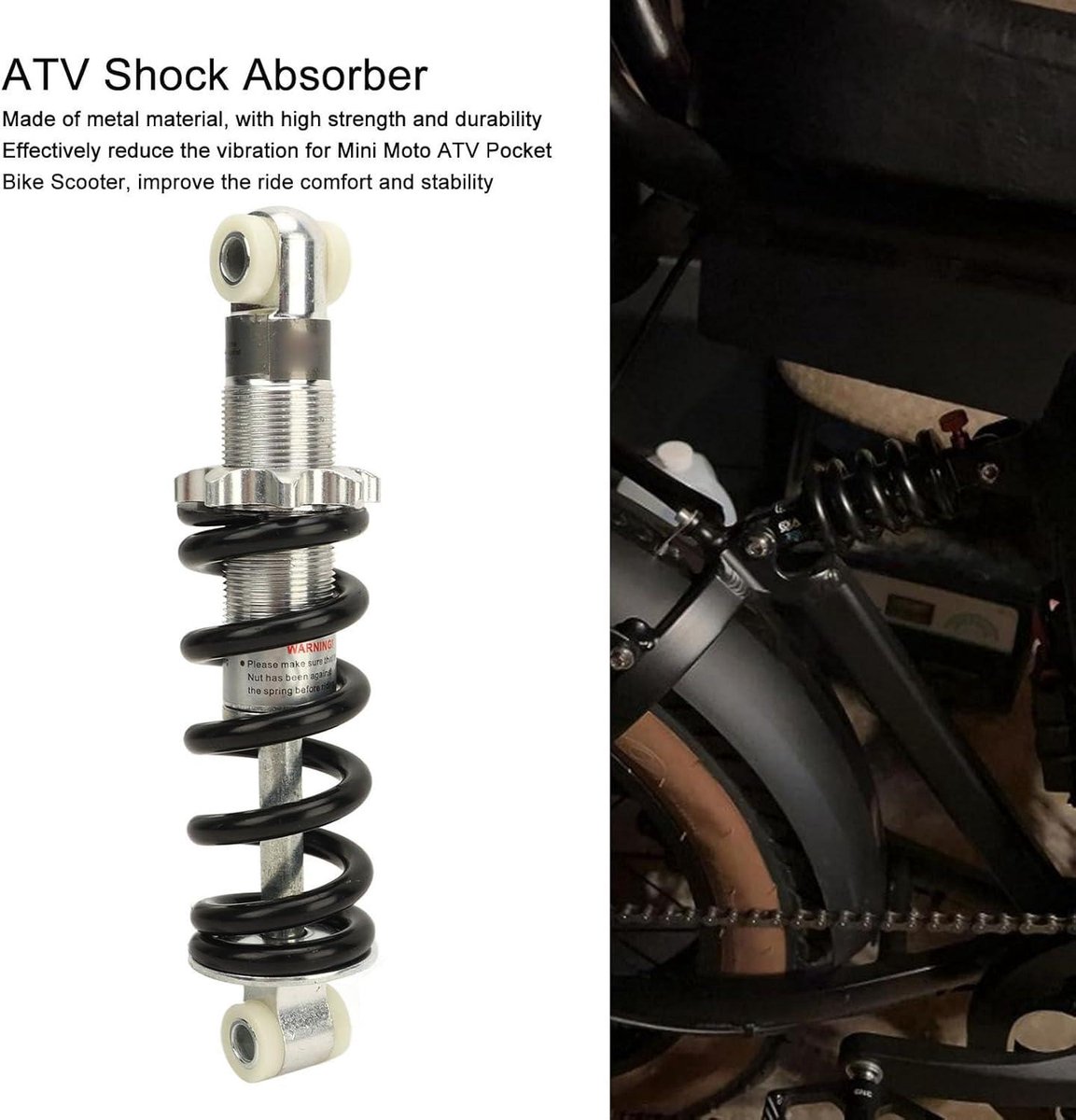 Inovra Plus - Schokdempers 170mm - 650lbs voor Mini Moto ATV Pocket Bike Scooter Klassiek