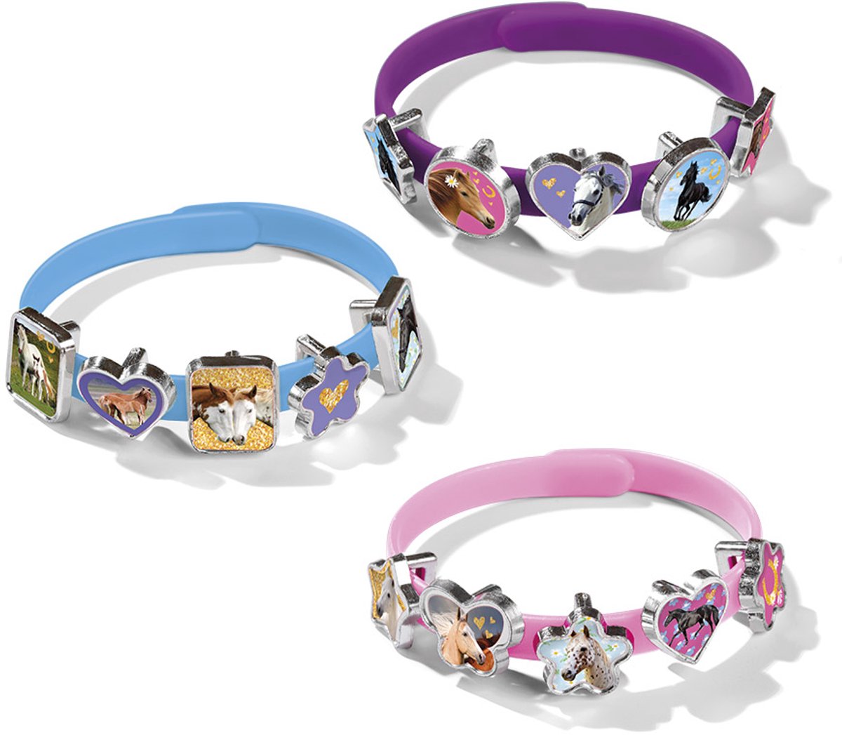 Totum paarden 3 schuif armbandjes maken met 18 bedels - I love horses - speelgoed meisjes jongens vanaf 3 jaar cadeautip — afbeelding 5