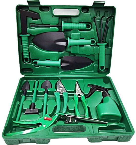 Coffret d'outils de jardin Ceruzo 10 pièces - Avec étui - Jardin- Balcon - Camping