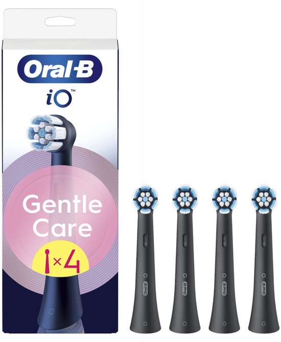 Oral-B Opzetborstels iO Gentle Care Zwart 4 stuks