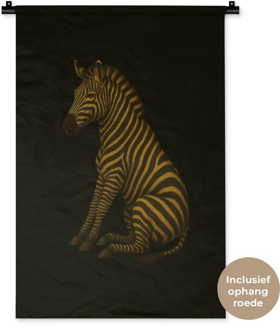 Tapisserie murale 60x90 cm - Motif Zebra - Rayures - Goud - Tapisserie - Tapisseries