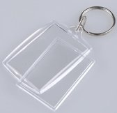 Nsiwem Fotosleutelhangers, 30 stuks, fotohangers, transparant, acryl, afbeelding, sleutelhanger met sleutelring, mini-fotolijst, leeg sleutelring, fotolijst voor foto formaat 4,5 x 3,5 cm