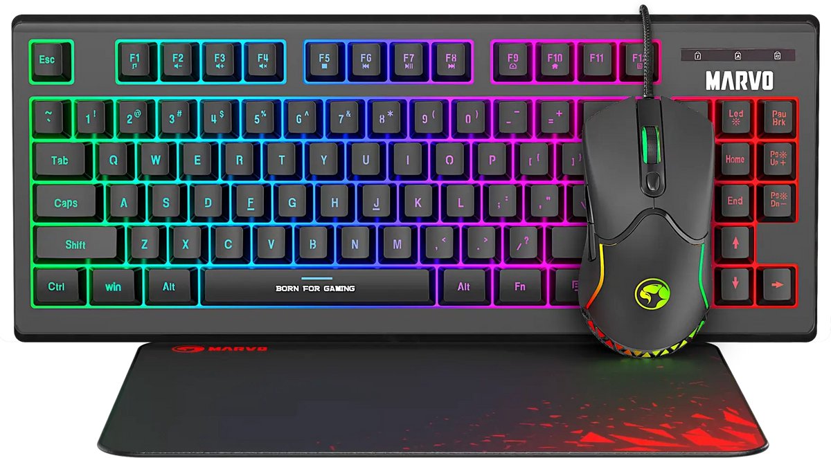 Marvo 3 in 1 gaming combo LOOT 30 – keyboard-muis-muismat