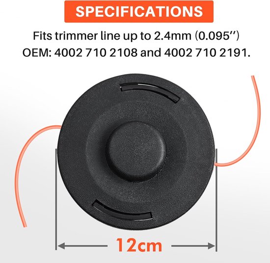 Maaikop - voor AutoCut 25-2 Maaikop - 2 stuks - grasmaaierkop - multifunctionele maaikop - voor STIHL Bosmaaier - onkruid wieden - tuinaccessoires - Accessoires voor grasmaaiers van Merkloos	 — afbeelding 5