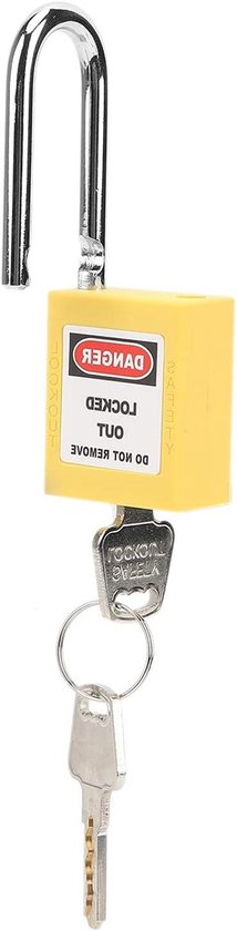 JGS Premium - Veiligheidssloten 38mm voor Lockout Tagout Stations. Geel ...
