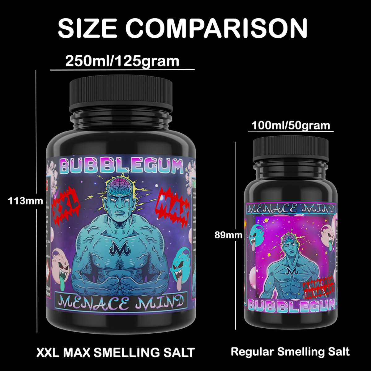 Bubblegum - Smelling Salt - 100ml - Ammonia Inhalant - Menace Mind®