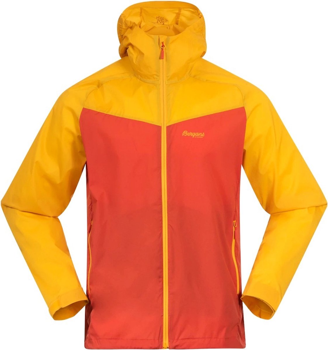 Bergans herenjas Microlight Jacket Brick/Light Golden 182248 geel/rood - S