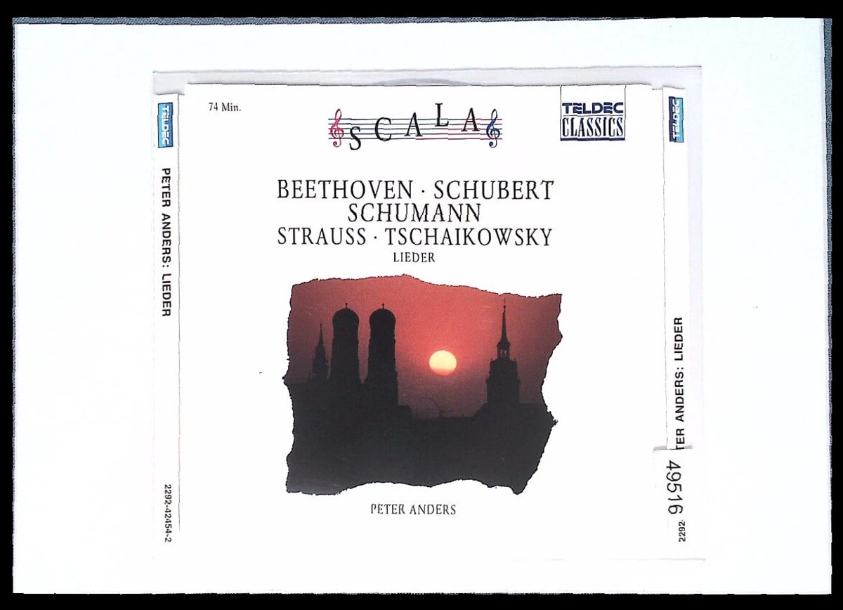Peter Anders Lieder Beethoven Schubert Schumann Strauss Tschaikowsky CD