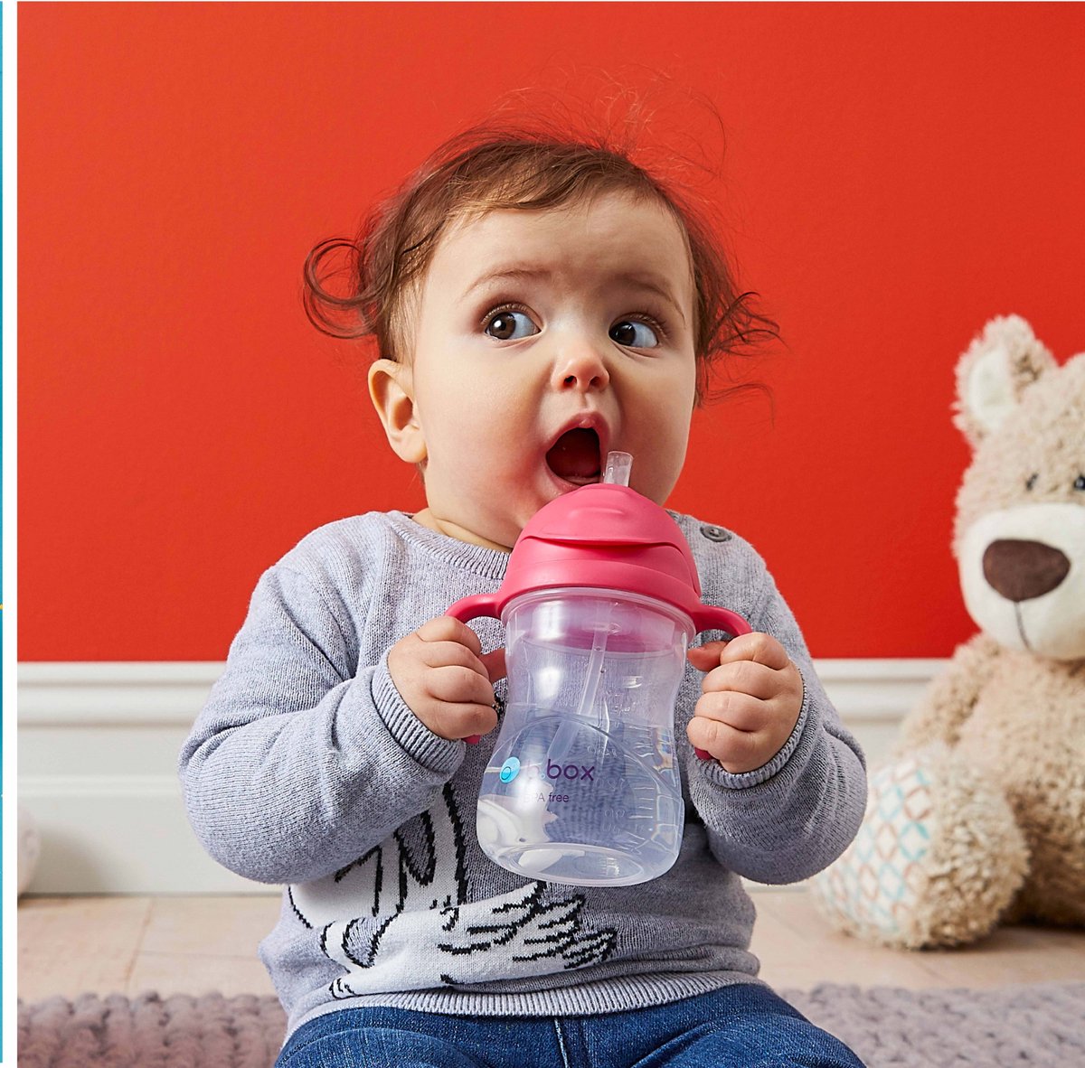 b.box Sippy Cup vervangende kits met 2 rietjes en 1 reiniger set
