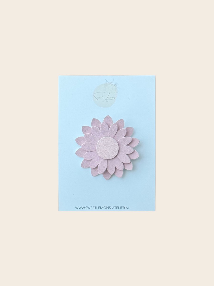 Dahlia Haarspeldje - Suède Roze - Alligator Haarspeldjes - Haaraccessoires voor Baby & Meisjes - Haarspeldjes voor Kinderen - Handgemaakte Haaraccessoires