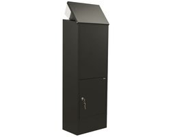Allux 600 - pakketbrievenbus - achteruitname - zwart