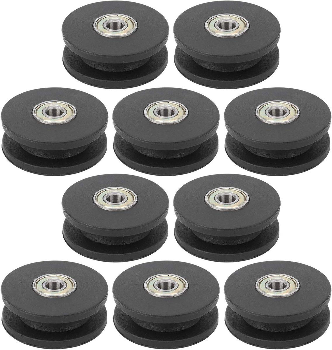 Allecto Plus - 10 Stuks Fitness Katrol van Nylon voor Krachttraining in Sportschool met Lager (50mm)