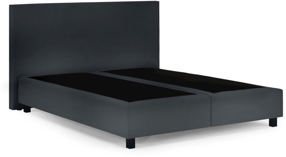 Boxspring SleepEase - 180x210 Zonder matras - Grijs Glad - Golden Matrassen Zeeland