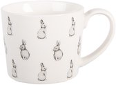 Clayre & Eef Mok 275 ml Wit Porselein Konijnen