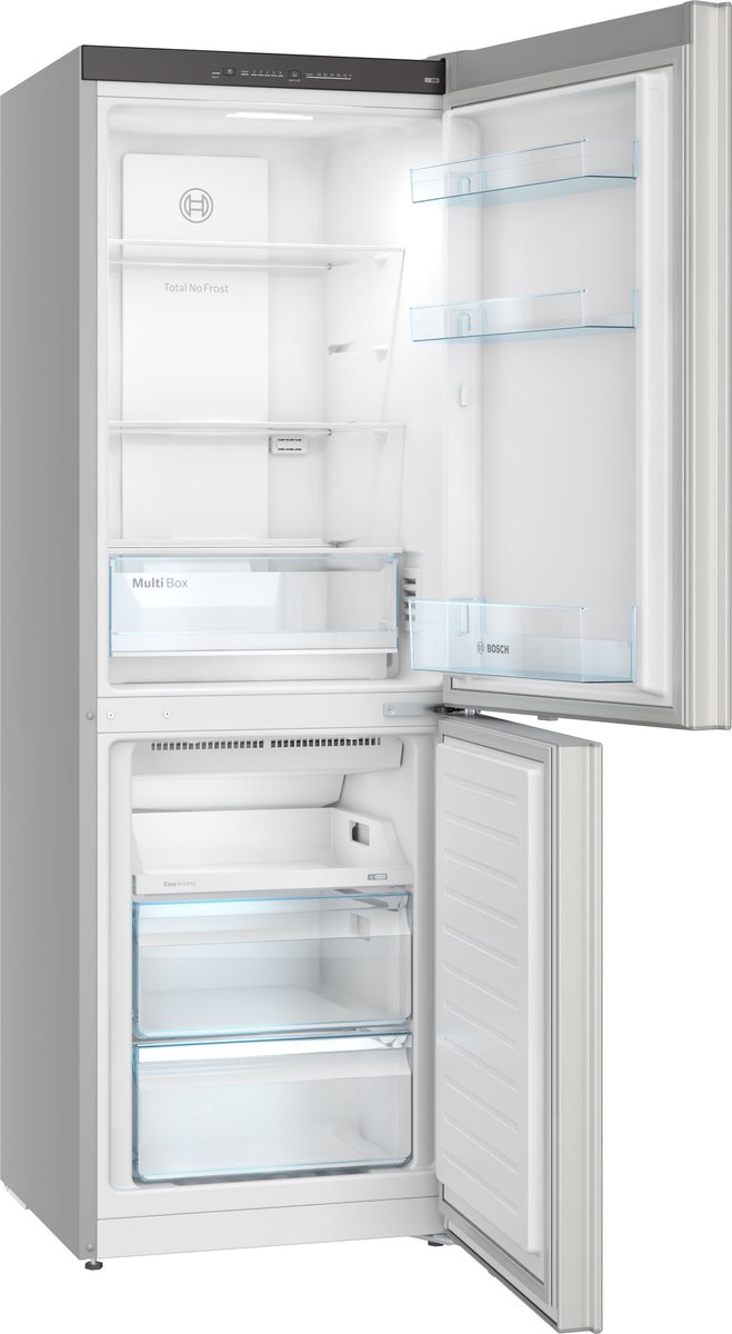 Bosch KGN33NSDB - Serie 2 - Koelkast -Koel-vriescombinatie - 175.4 x 61.4 cm - Total No Frost - Nooit meer ontdooien - Zilver- Led verlichting - Energielabel D — afbeelding 5