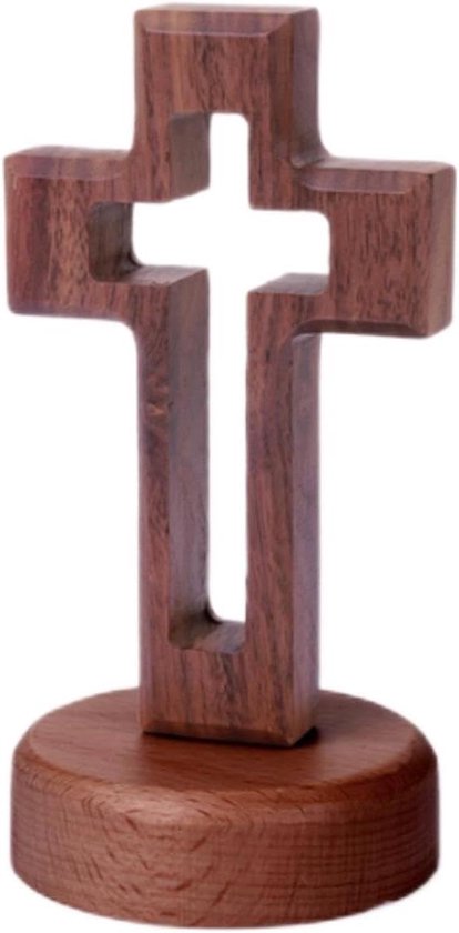 Allecto Plus - Houten kruisvormige decoratie