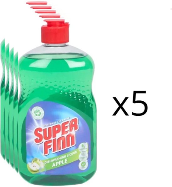 Superfinn afwasmiddel Appel 500 ml x5