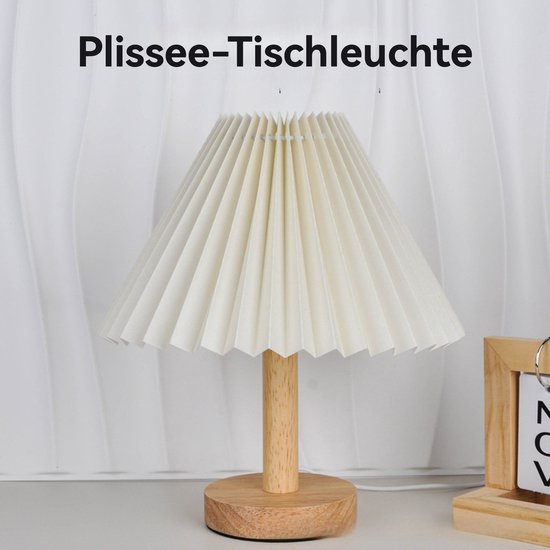 OUTON Houten Driepoot Vloerlamp Met Plank - Dimbare Lamp Met Afstandsbediening & Touch