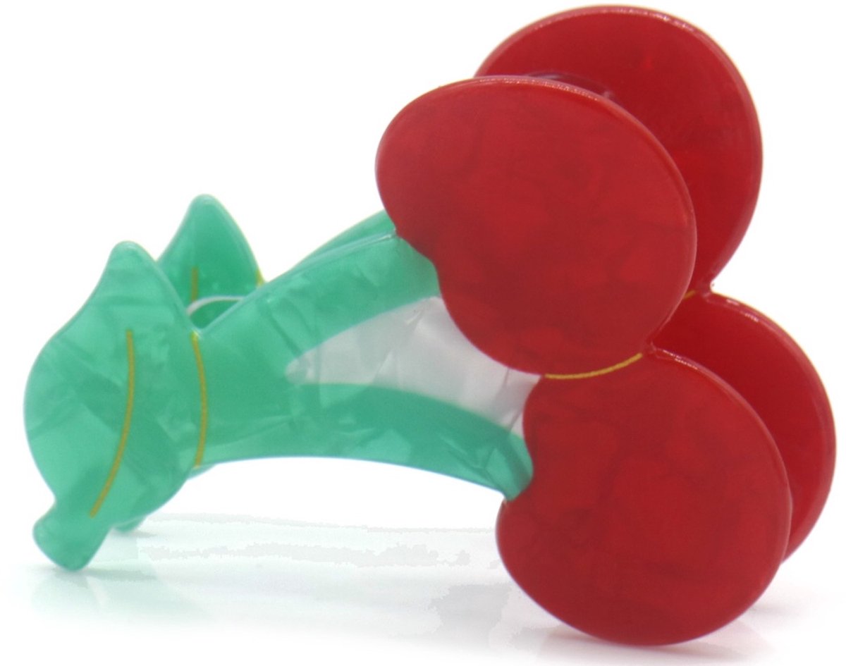 Haarklem kersen - 6.5 Centimeter - Stevige grip - Cherry accessoires - Damesdingetjes