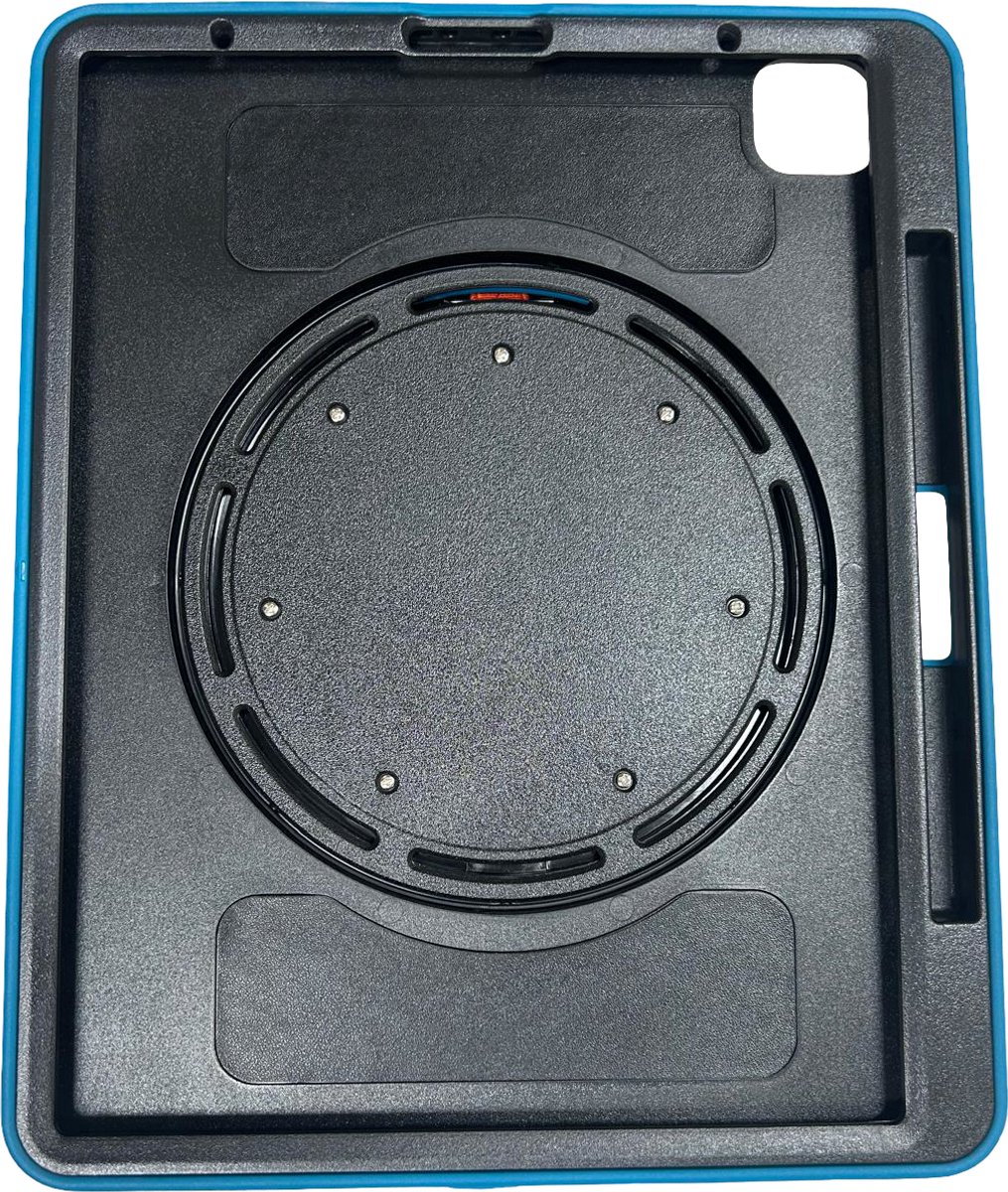 iPad pro 2021 12.9 met stand en rotatie donker turquoise