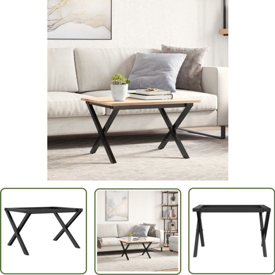 Vicco Salontafel set Wit/zwart 80 x 80 cm 2 delen, Ramio | 406673151000906