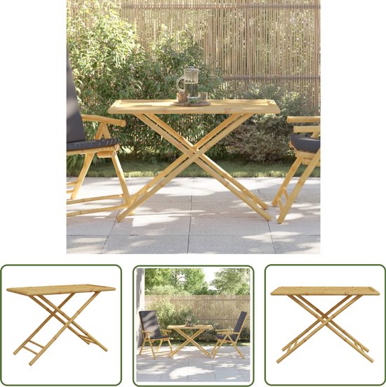 vidaXL Tuintafel - Inklapbaar - 110 cm - Acaciahout