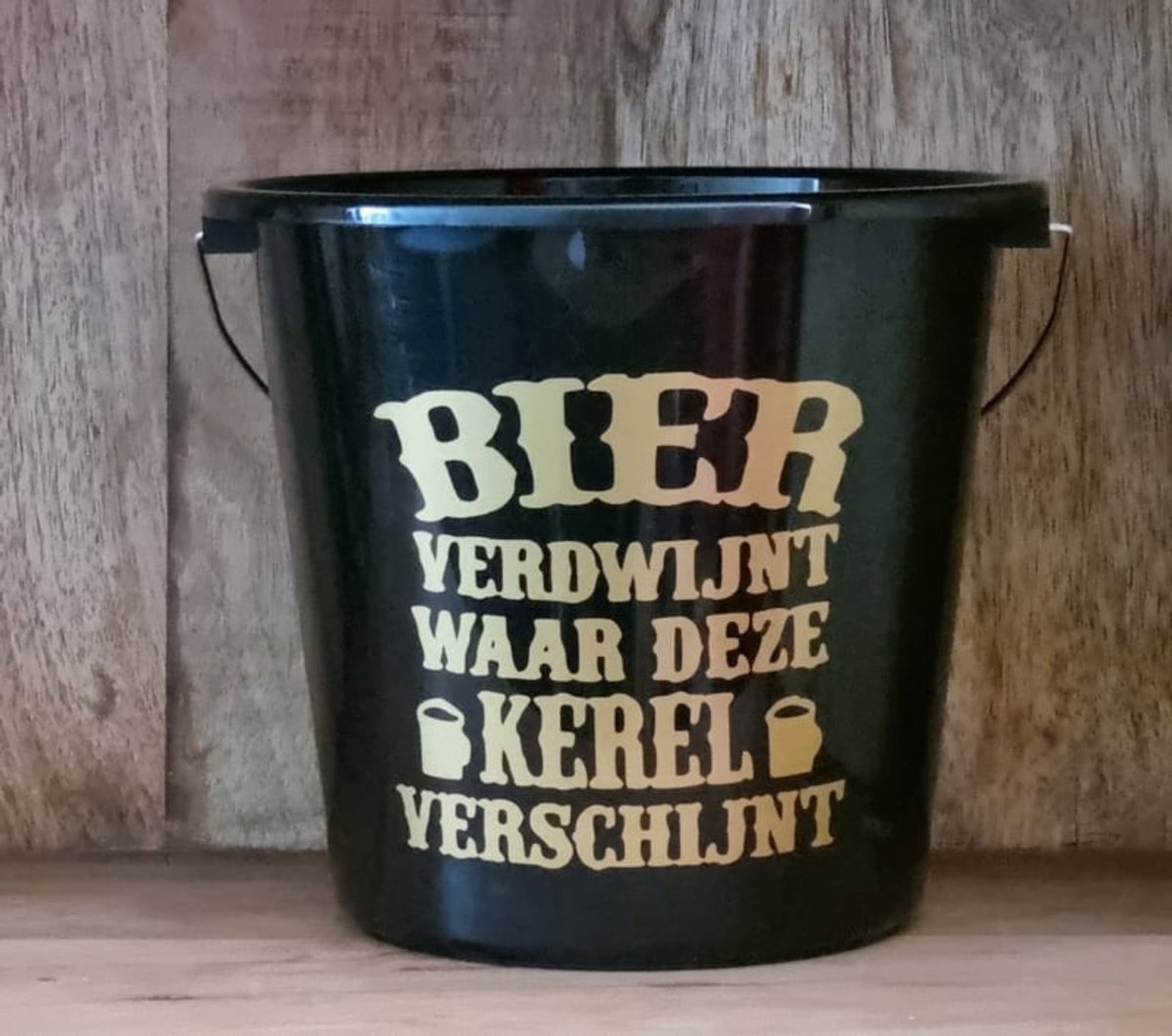 Cadeau emmer - Bier verdwijnt waar deze kerel verschijnd - Bouwemmer 12 Liter