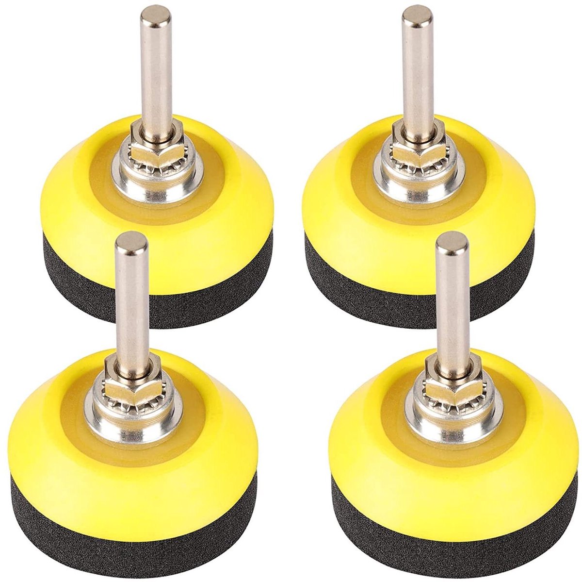 Allecto Premium - Schuurschijfjes met klittenband voor 6mm schacht boorbevestiging (4 stuks) - Zacht schuurpapier 2 inch - Duurzaam en efficiënt