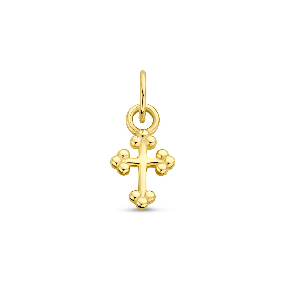 14K geelgouden hanger kruis 12 mm - 4034134