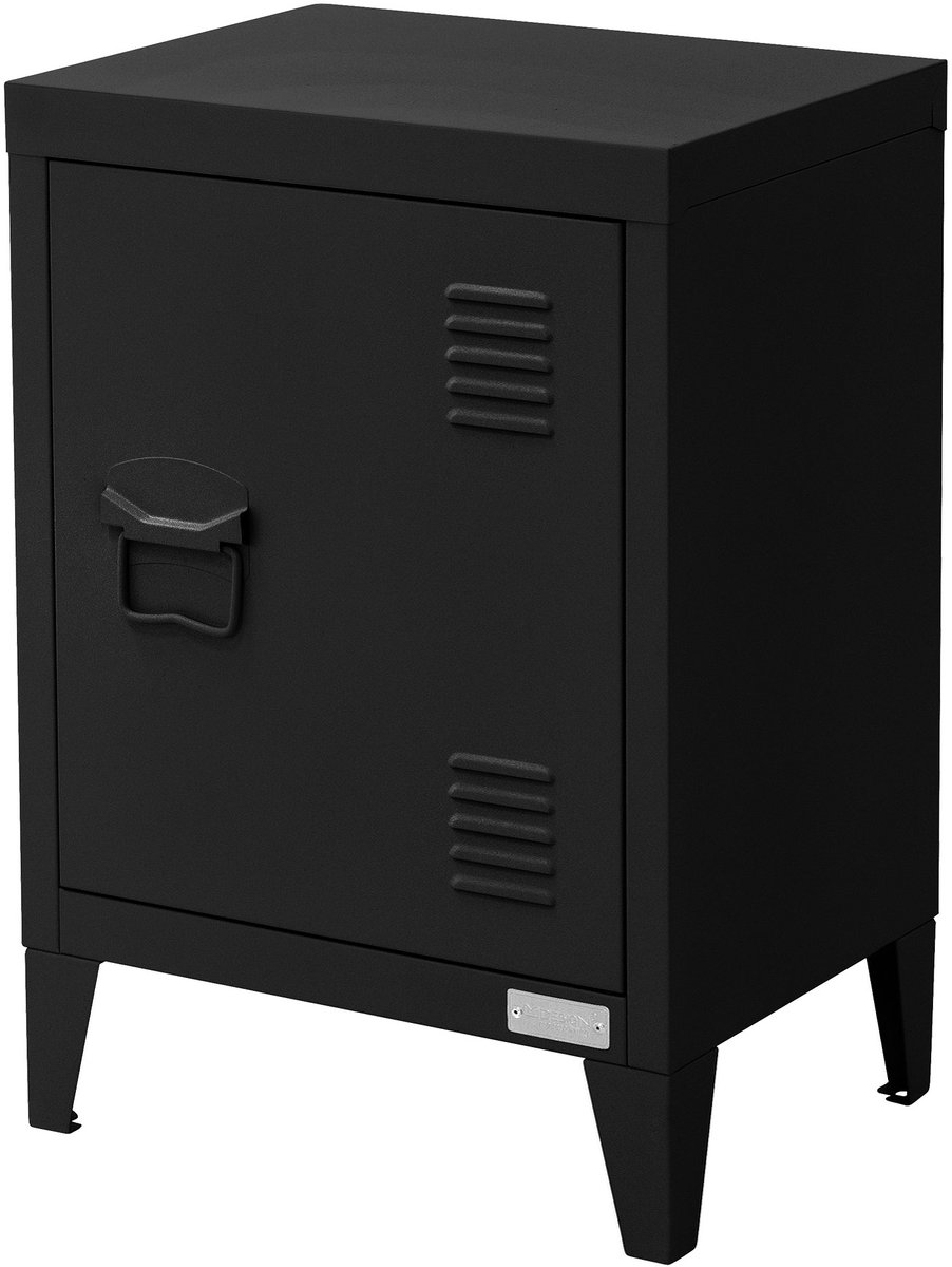 ml-design archiefkast staal zwart 40x30x57,5 cm compacte kantoorkast met poten en deur stevige metalen opbergkast kleine stalen kast voor kantoor woonkamer slaapkamer multifunctionele bijzettafel